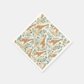 Cute Watercolor Giraffe Pattern スタンダードカクテルナプキン (角)