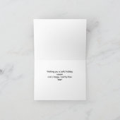 Cute Watercolor Golden Retriever Christmas シーズンカード (内部)