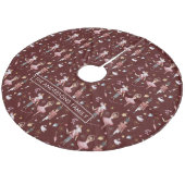 Cute Watercolor Hand Drawn Nutcracker Illustration フリース ツリースカート (アングル)