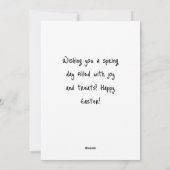 Cute Watercolor Hedgehog Easter シーズンカード (裏面)