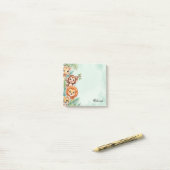 Cute Watercolor Jungle Friends Custom Sticky Notes ポストイット (デスク上)