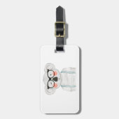 Cute Watercolor Koala with Glasses ラゲッジタグ (正面縦)