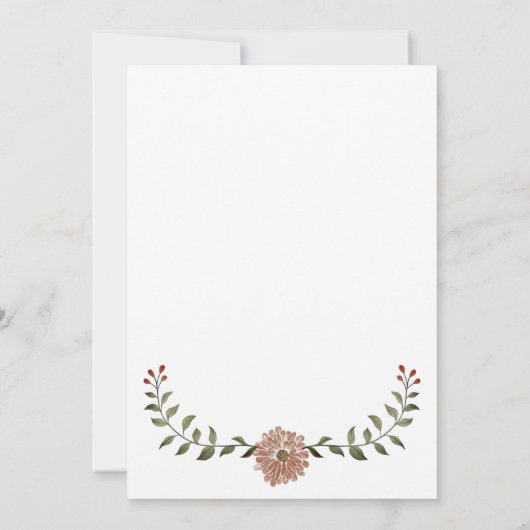 Cute Watercolor Mouse Pregnancy 案内状 (裏面)