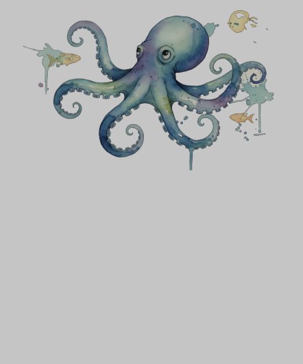 Cute Watercolor Octopus Illustration (裾)