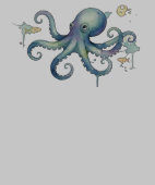 Cute Watercolor Octopus Illustration (裾)