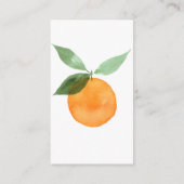 Cute Watercolor Orange Diaper Raffle Baby Shower エンクロージャーカード (裏面)