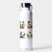 Cute Watercolor Panda Water Bottle ウォーターボトル (正面)
