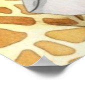 Cute Watercolor Party Animals Birthday Poster ポスター (角)