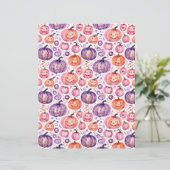 Cute Watercolor Pastel Halloween Pumpkin Paper (スタンド正面)