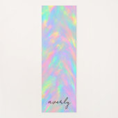 Cute Watercolor Pastel Rainbow Abstract Custom ヨガマット (正面)