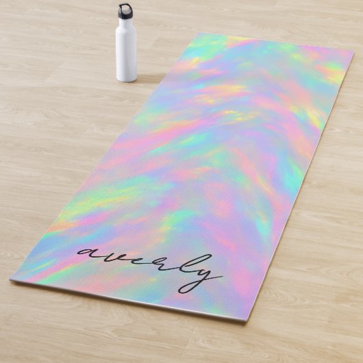 Cute Watercolor Pastel Rainbow Abstract Custom ヨガマット (インサイチュ)