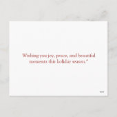 Cute watercolor Polar Bear Winter  シーズンポストカード (裏面)