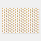 Cute Watercolor Pumpkins ラッピングペーパーシート (正面2)