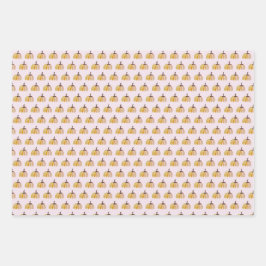 Cute Watercolor Pumpkins ラッピングペーパーシート