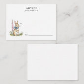 Cute watercolor Rabbit Baby Advice card アドバイスカード (正面/裏面)