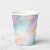 Cute Watercolor Red Kitten Balloons Birthday  紙コップ (裏面)