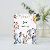 Cute Watercolor Safari Animals Illustration ポストカード (スタンド正面)