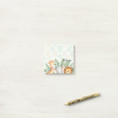 Cute Watercolor Safari Animals Personalized Sticky ポストイット (デスク上)