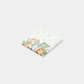 Cute Watercolor Safari Animals Personalized Sticky ポストイット (アングル)