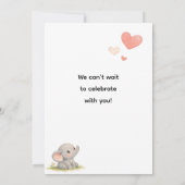 Cute Watercolor Safari Giraffe Kid's Birthday 招待状 (裏面)