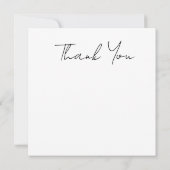 Cute Watercolor Script Botanical Houseplant サンキューカード (裏面)