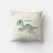 Cute Watercolor Sea Turtle Nursery Pillow with Cst クッション (正面)