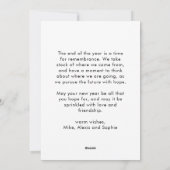 Cute Watercolor Snowy Village Merry Christmas シーズンカード (裏面)