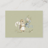 Cute Watercolor Squirrel Gingham Diaper Raffle  エンクロージャーカード (裏面)