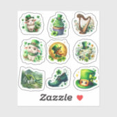 Cute Watercolor St. Patrick's Day Irish Set シール (シート)