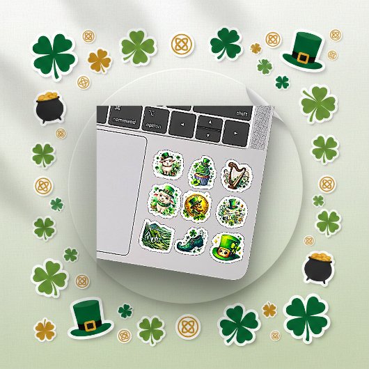 Cute Watercolor St. Patrick's Day Irish Set シール