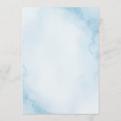 Cute Watercolor Teddy Bear Airplane Baby Shower 招待状 (裏面)