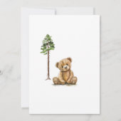 Cute Watercolor Teddy Bear Baby Shower 招待状 (裏面)