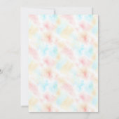 Cute Watercolor Teddy bear Illustration babyshower 招待状 (裏面)