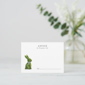 Cute watercolor topiary Rabbit Baby Advice card アドバイスカード (スタンド正面)