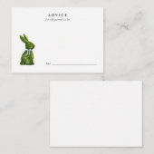 Cute watercolor topiary Rabbit Baby Advice card アドバイスカード (正面/裏面)