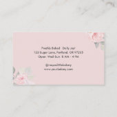 Cute Watercolor Whisk Pin Bakery Pastry Chef 名刺 (裏面)