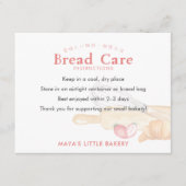 Cute Watercolor Whisk Pin Bread Care Instructions サンキューカード (正面)