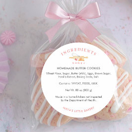 Cute Watercolor Whisk Pin Ingredient Product ラウンドシール