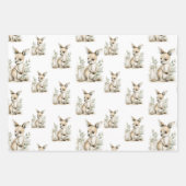 Cute watercolour baby animal alphabet Kangaroo ラッピングペーパーシート (正面3)