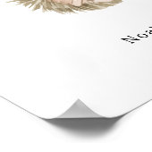 Cute Watercolour Hedgehog With Balloon Name ポスター (角)