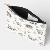 Cute Watercolour Ocean Baby Animals アクセサリーポーチ (見開き)