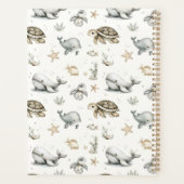 Cute Watercolour Ocean Baby Animals  プランナー手帳 (裏面)