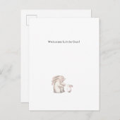 Cute Watercolour Rabbits Welcome New Baby Card ポストカード (正面/裏面)