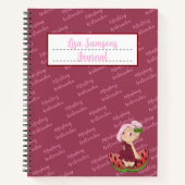 Cute Watermelon Chibi Journal Spiral Notebook ノートブック (正面)