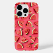 Cute Watermelon Fruit Pattern Pink iPhone Case Case-Mate iPhoneケース (裏面)