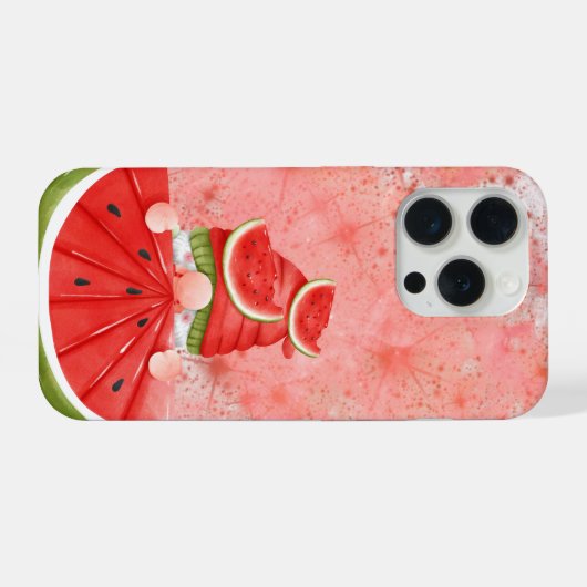 Cute Watermelon Girl Phone Case iPhoneケース (裏面横)