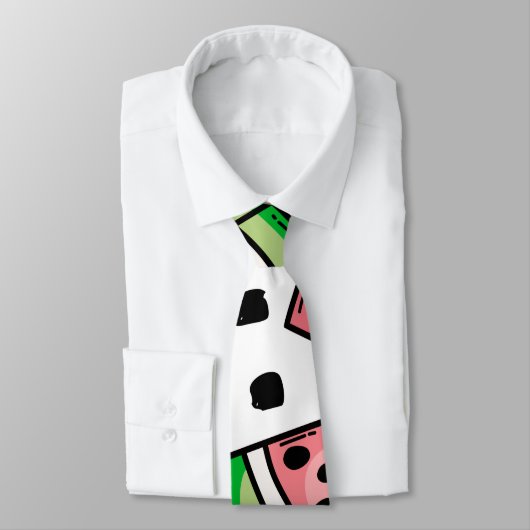 Cute Watermelon Pattern ネクタイ (タイ)