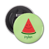 Cute Watermelon Personalized Button Bottle Opener 栓抜き (正面)
