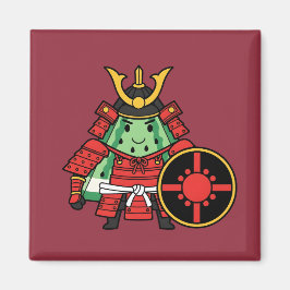Cute Watermelon Shogun Samurai Warrior Illustratio マグネット