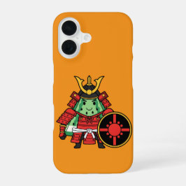 Cute Watermelon Shogun Samurai Warrior Illustratio iPhone 16ケース